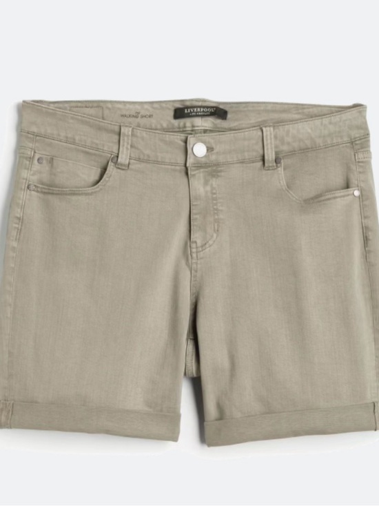 Stitch Fix Pants - Liverpool Mid-Rise Cuffed Jean Short — Taupe